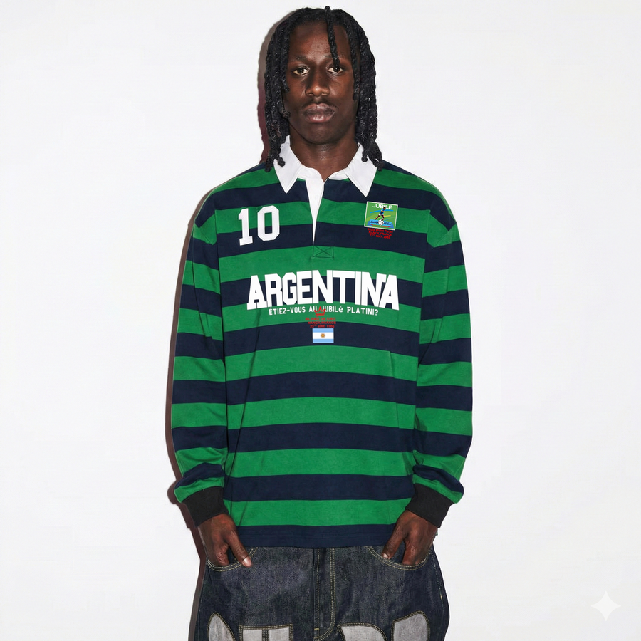 Argentina No Drug Long Sleeve Polo