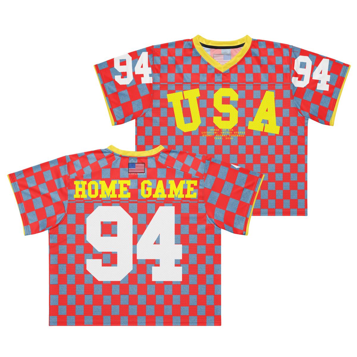 Checker Retro USA Football Jersey