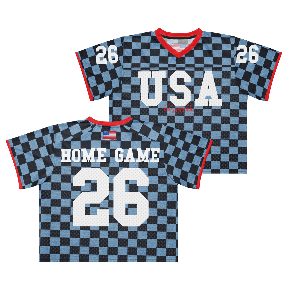 Checker Retro USA Football Jersey