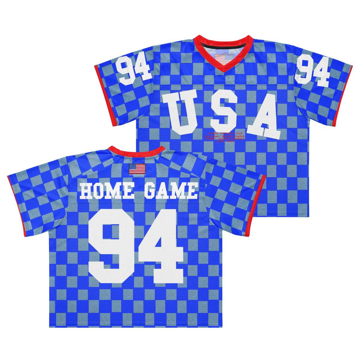 Checker Retro USA Football Jersey