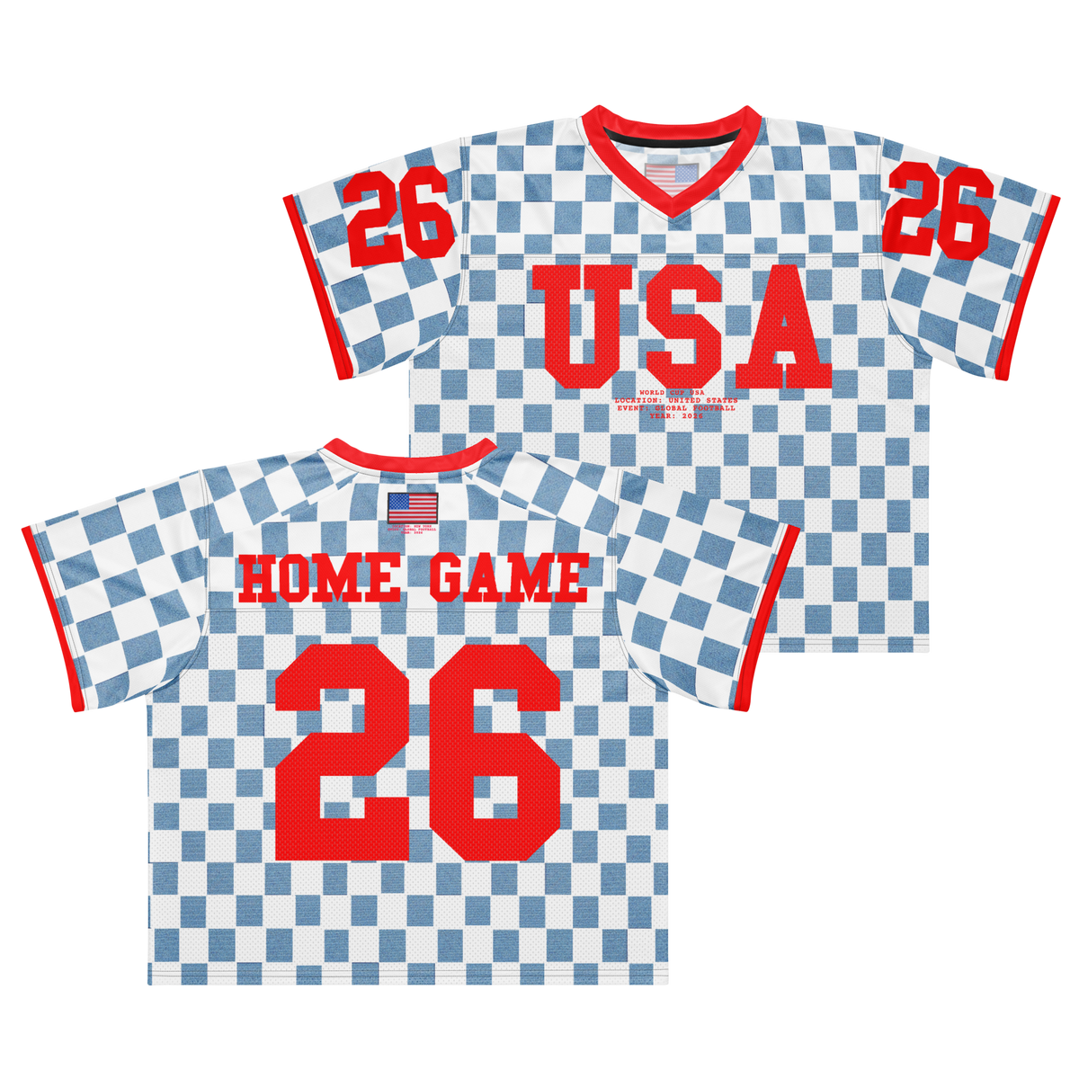 Checker Retro USA Football Jersey