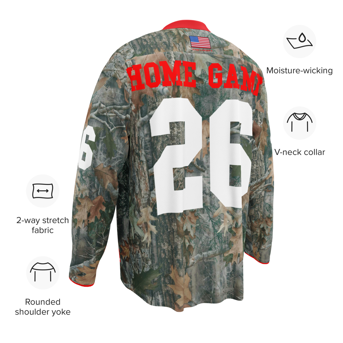 USA Camo Long Sleeve Jersey