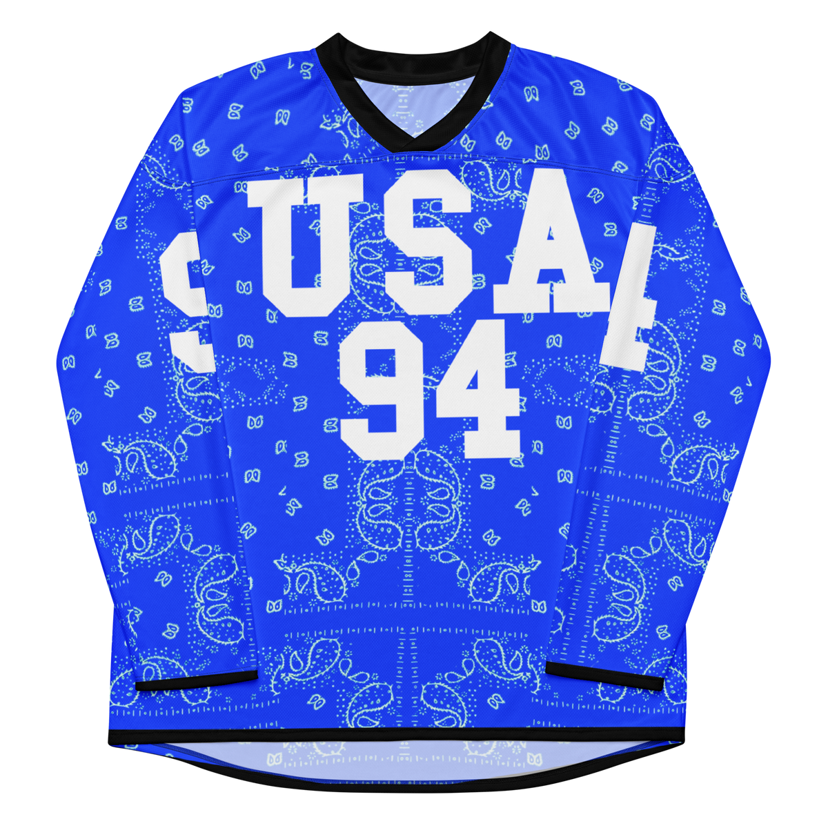 USA Paisley Red Long Sleeve Jersey