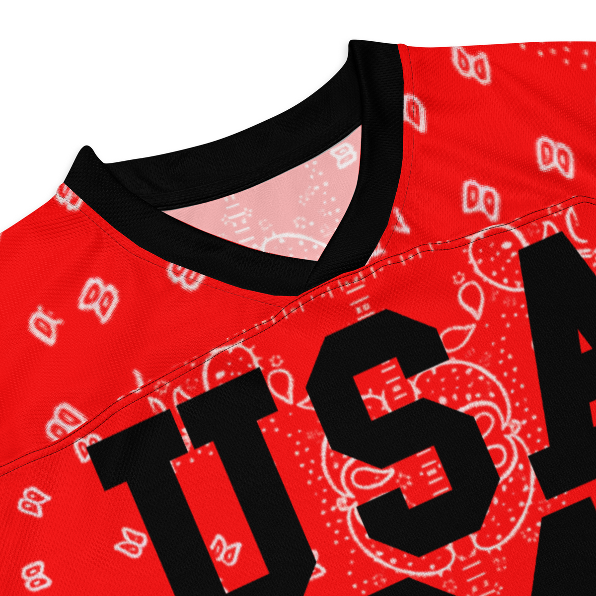 USA Paisley Red Long Sleeve Jersey