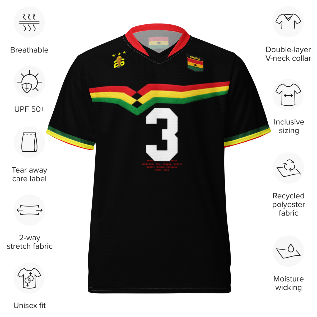 Ghana Retro Soccer Jersey