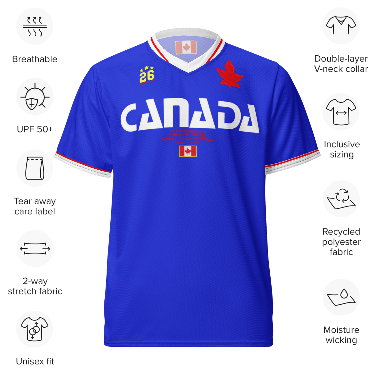 Canada Blue Soccer Jersey