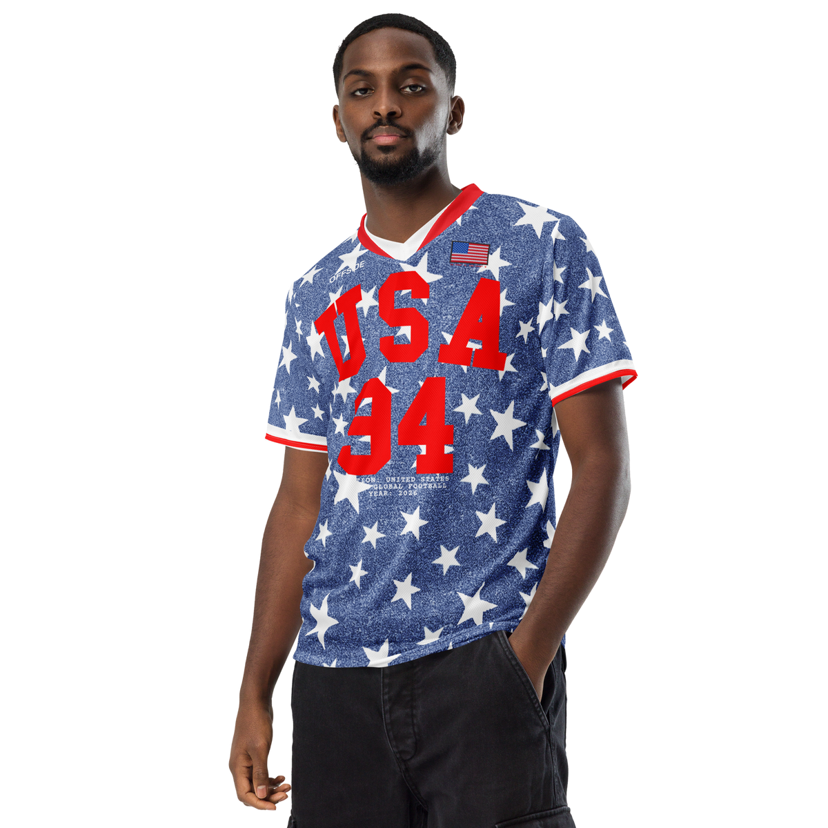 USA Denim Stars Soccer Jersey