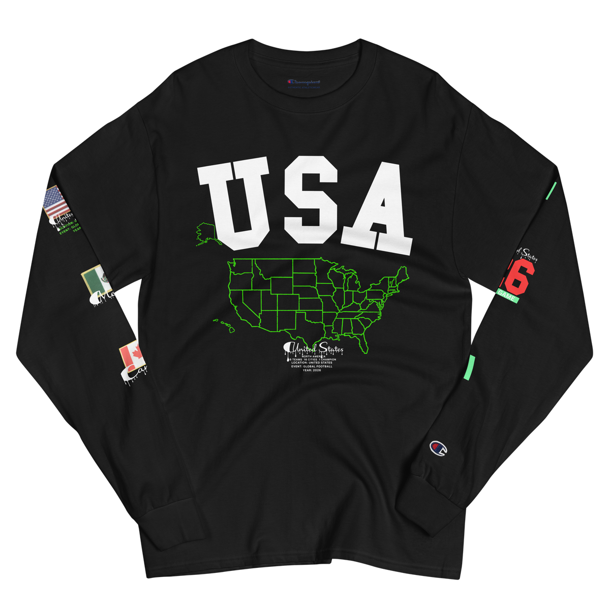 USA Champion Flag Long Sleeve