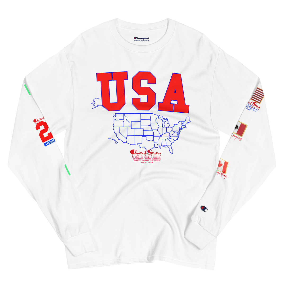 USA Champion Flag Long Sleeve