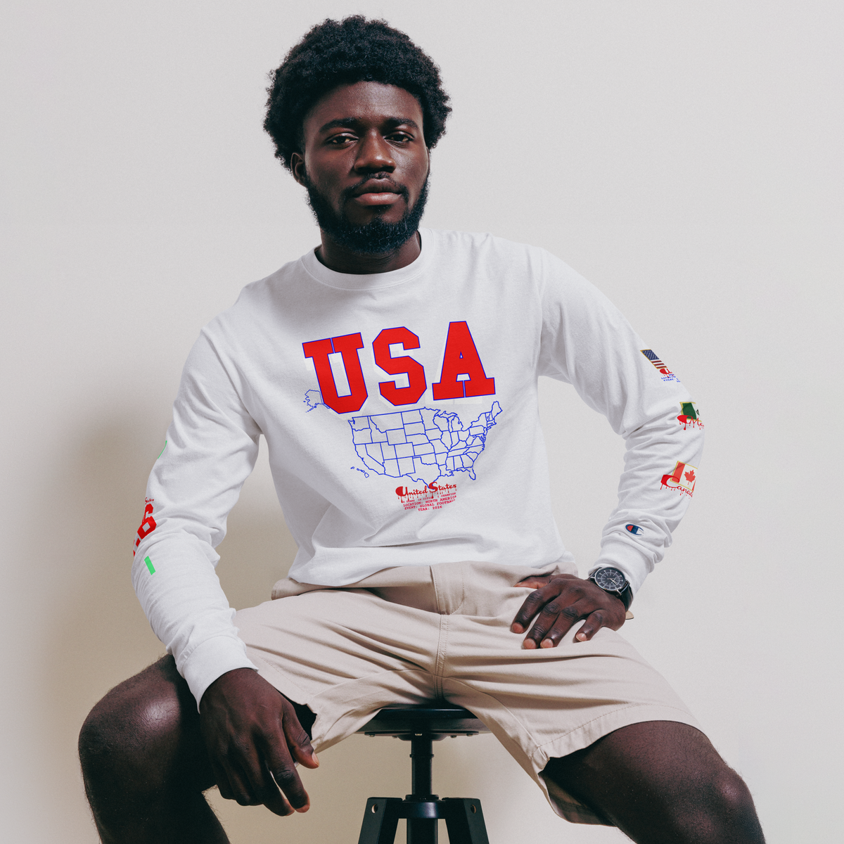 USA Champion Flag Long Sleeve