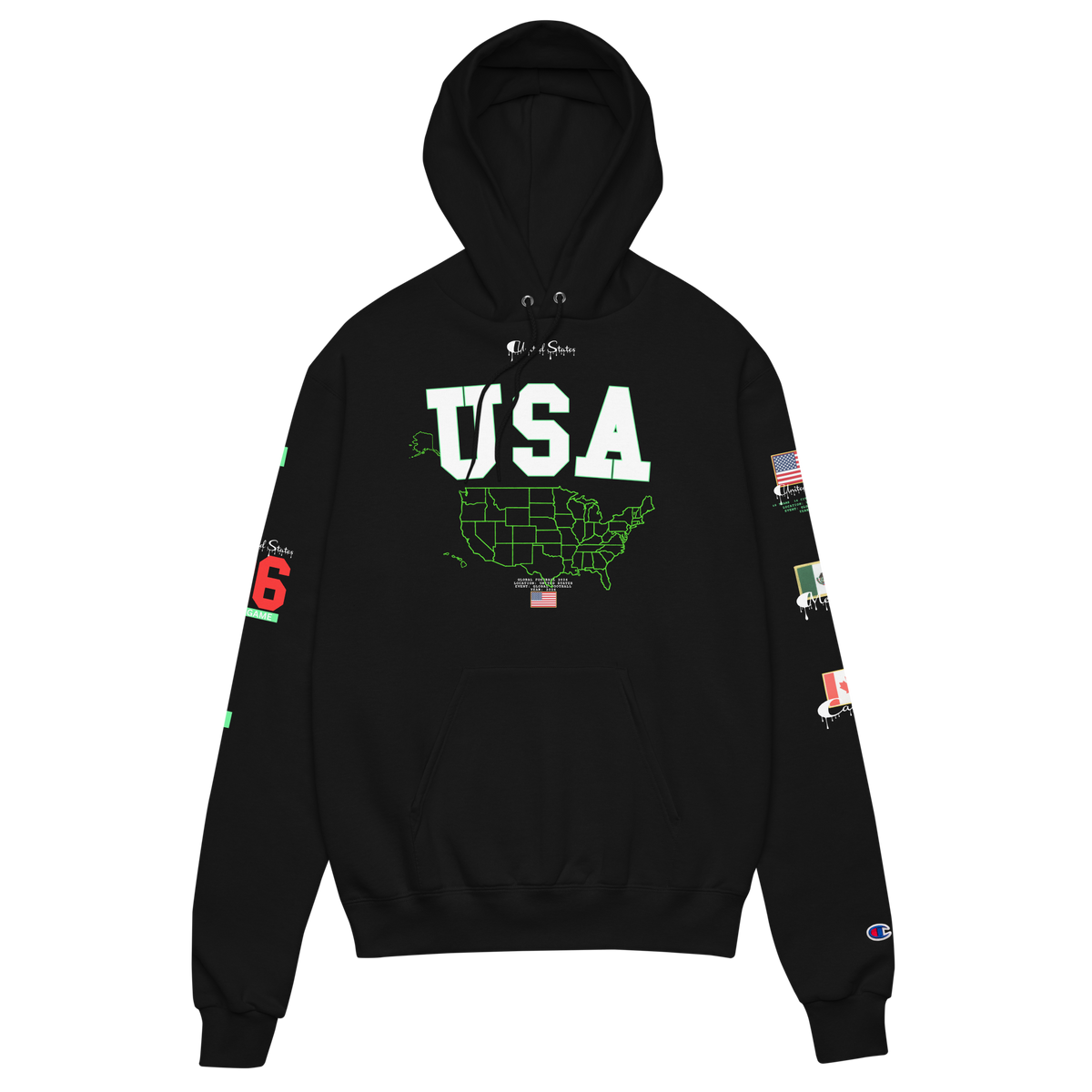 USA Champion Flag Hoodie