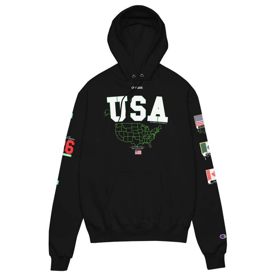USA Champion Flag Hoodie