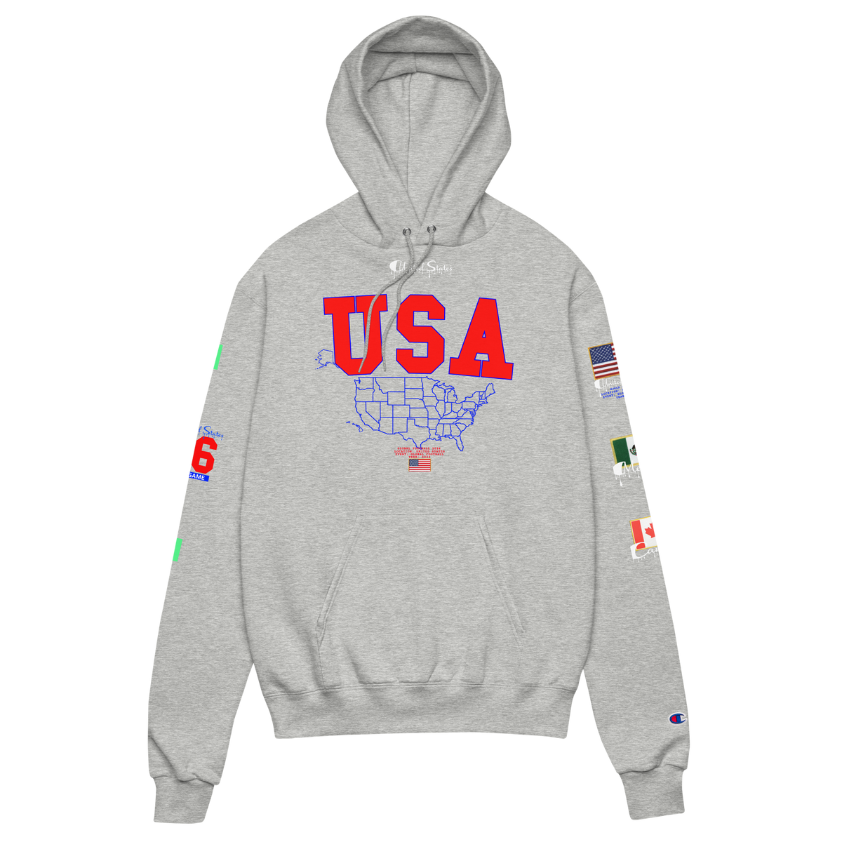USA Champion Flag Hoodie