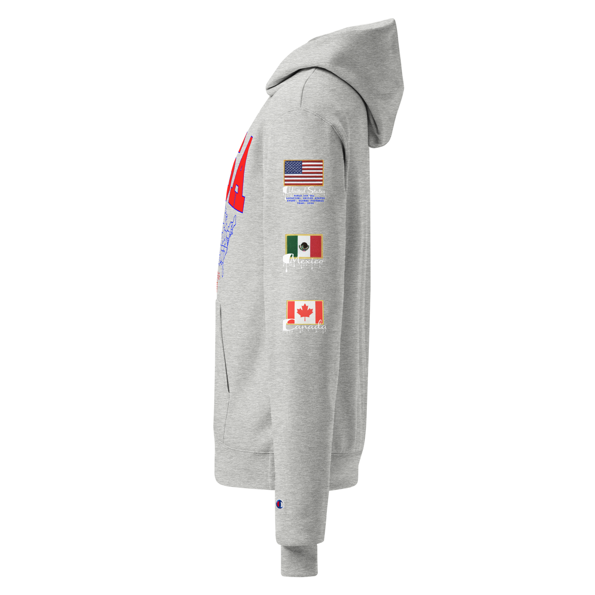 USA Champion Flag Hoodie